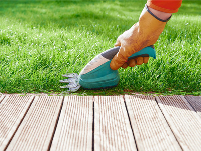 Maai ook de randen van uw gazon bij het maaien Maai ook de randen van uw gazon bij het maaien